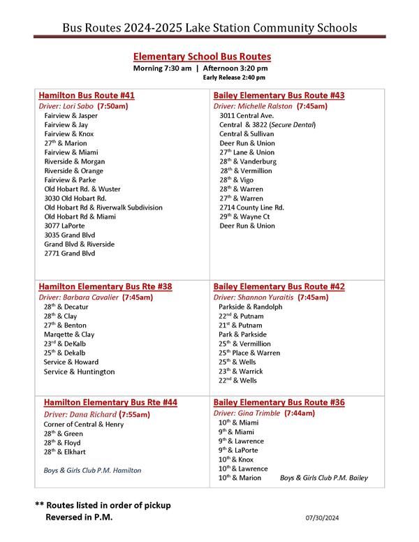 Bus Routes Pg 2